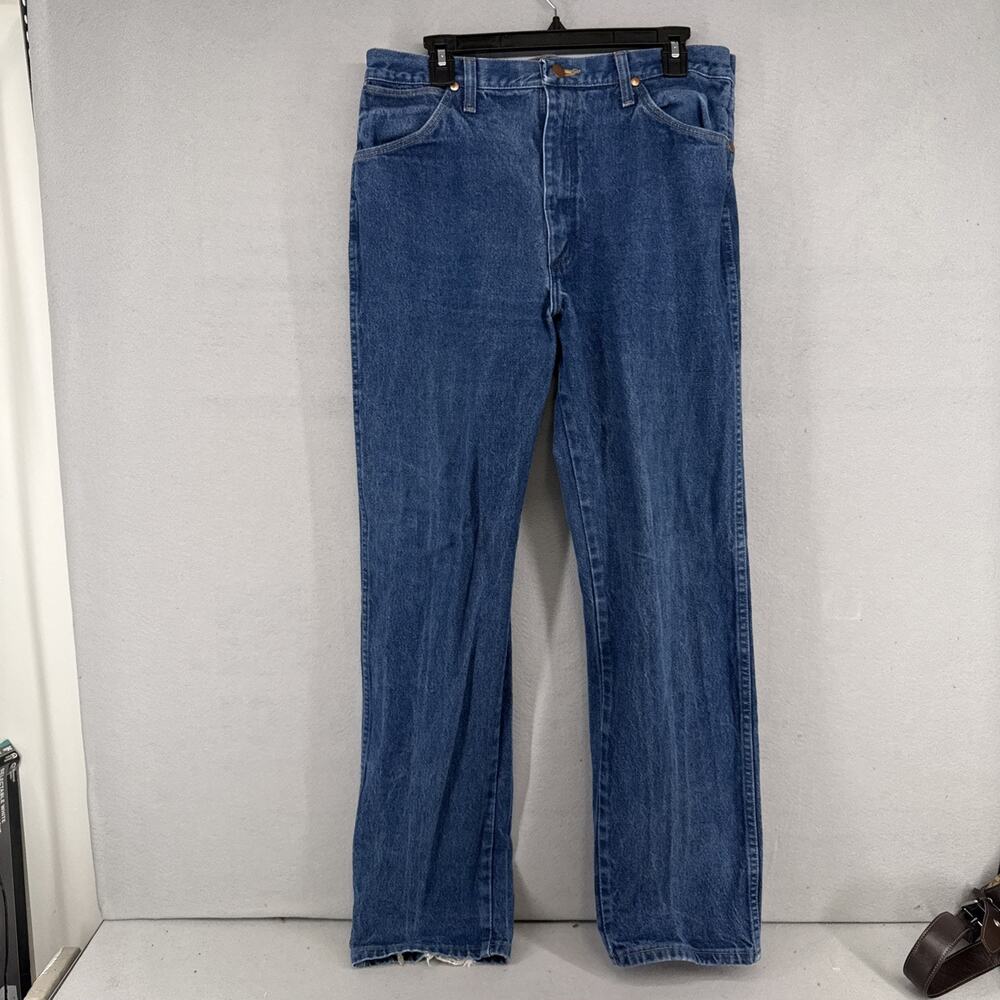 Wrangler 13MWZ 35x32 Cowboy Cut Rodeo Blue Jeans 100% Cotton Western